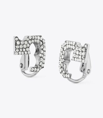 Pendientes de clip Runway Pavé Serif T Pendientes de clip Runway Pavé Serif T