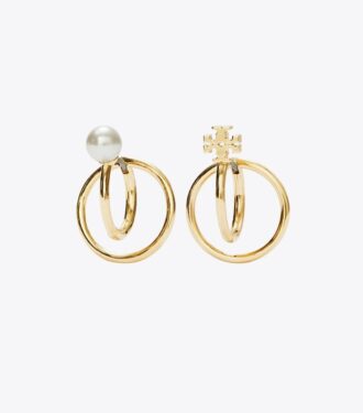 Pendientes de doble aro con perlas Kira