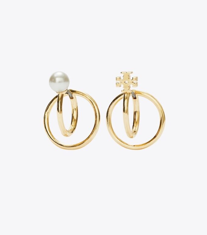 Pendientes de doble aro con perlas Kira Pendientes de doble aro con perlas Kira