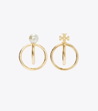 Pendientes de doble aro con perlas Kira