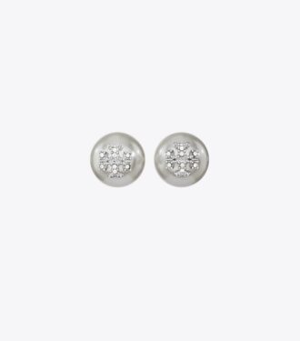 Pendientes de perla y pavé Moondance Pendientes de perla y pavé Moondance