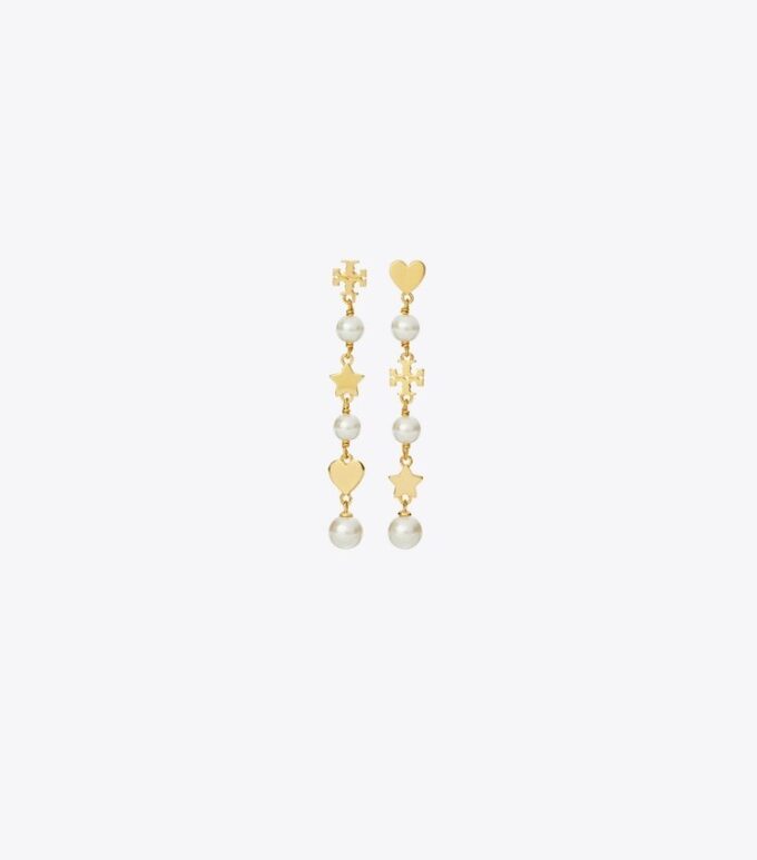Pendientes Moondance con perlas y corazones Pendientes Moondance con perlas y corazones