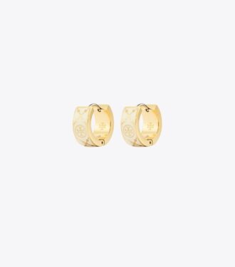 Pendientes pequeños Icon T Monogram Hoop