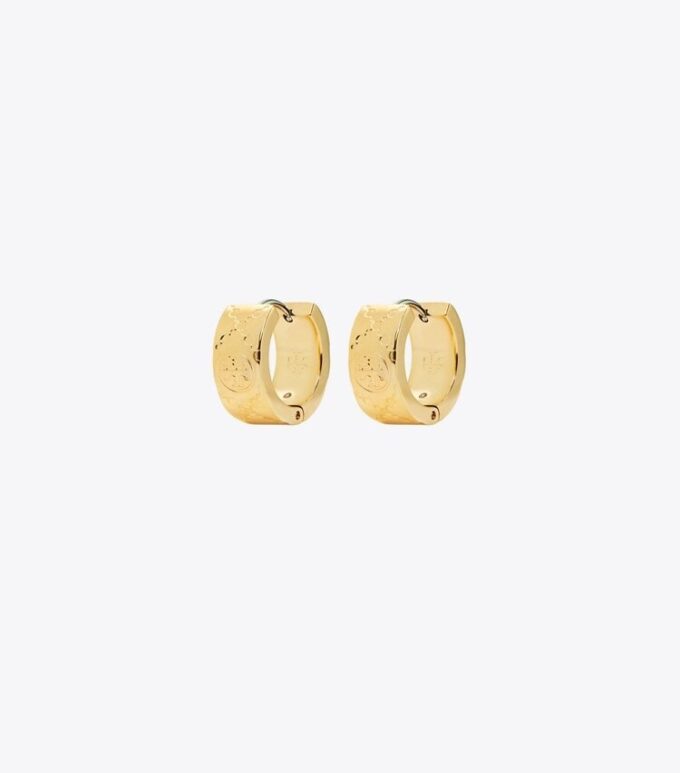 Pendientes pequeños Icon T Monogram Hoop