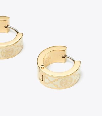 Pendientes pequeños Icon T Monogram Hoop