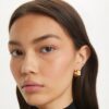 Pendientes pequeños Icon T Monogram Hoop