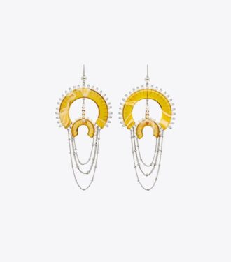 Pendientes tipo candelabro con cuentas y resina Pendientes tipo candelabro con cuentas y resina