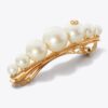 Pinza para el cabello con perlas y logotipo Pinza para el cabello con perlas y logotipo