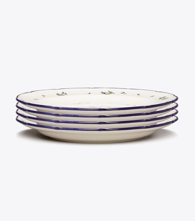 Plato de ensalada Jolie Fleur, juego de 4