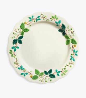 Plato llano con relieve floral, juego de 2