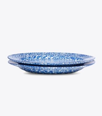 Plato llano Spongeware, juego de 2