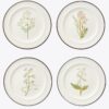 Platos de ensalada con flores lilas, juego de 4 Platos de ensalada con flores lilas, juego de 4