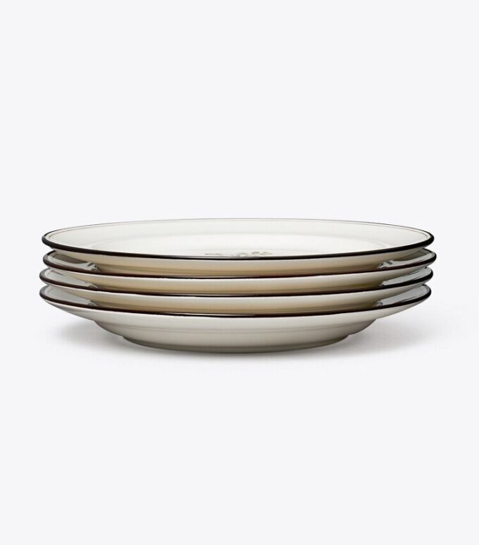 Platos de ensalada con flores lilas, juego de 4 Platos de ensalada con flores lilas, juego de 4