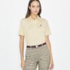 Polo de algodón con bordado de pájaro