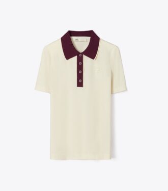 Polo de algodón con cuello vintage