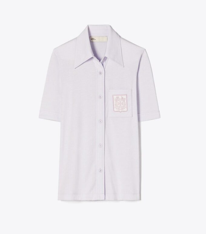 Polo de algodón mercerizado bordado