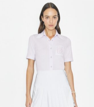 Polo de algodón mercerizado bordado
