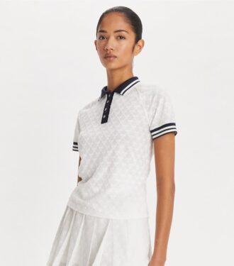 Polo de jacquard de rizo