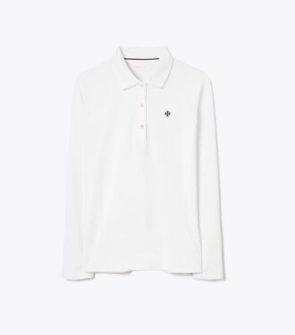 Polo de manga larga de piqué de alto rendimiento