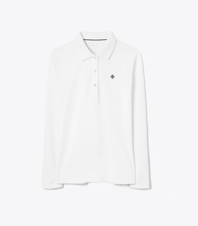 Polo de manga larga de piqué de alto rendimiento Polo de manga larga de piqué de alto rendimiento