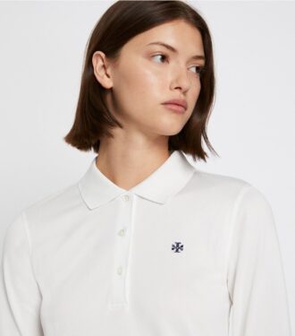 Polo de manga larga de piqué de alto rendimiento
