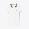 Polo de piqué de alto rendimiento con cuello plisado Polo de piqué de alto rendimiento con cuello plisado