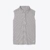 Polo sin mangas a rayas con volantes Performance Polo sin mangas a rayas con volantes Performance