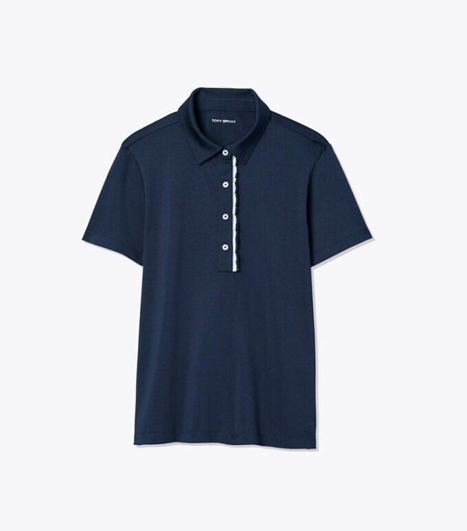 Polo técnico de piqué con volantes Polo técnico de piqué con volantes