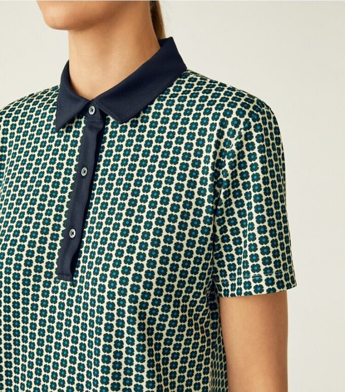 Polo técnico estampado de piqué
