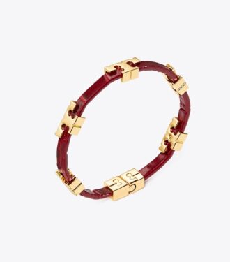 Pulsera apilable con relieve de cocodrilo Serif-T