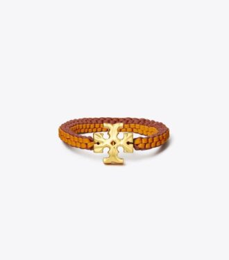 Pulsera de cuero trenzado Roxanne