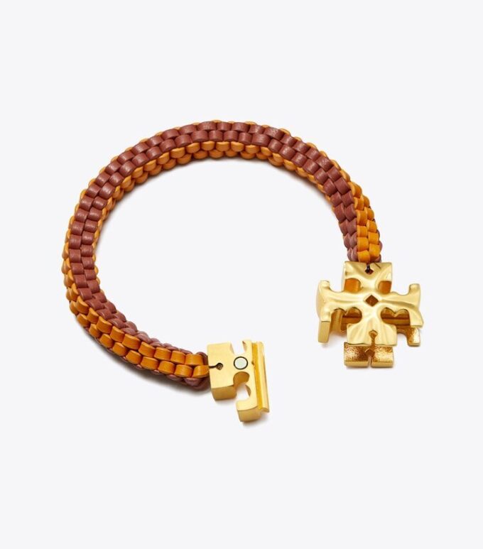 Pulsera de cuero trenzado Roxanne Pulsera de cuero trenzado Roxanne
