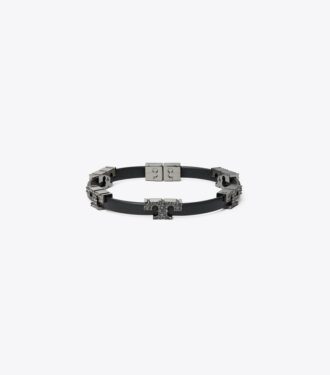 Pulsera Serif-T de una vuelta con pavé