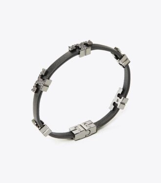 Pulsera Serif-T de una vuelta con pavé