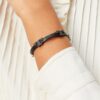 Pulsera Serif-T de una vuelta con pavé Pulsera Serif-T de una vuelta con pavé