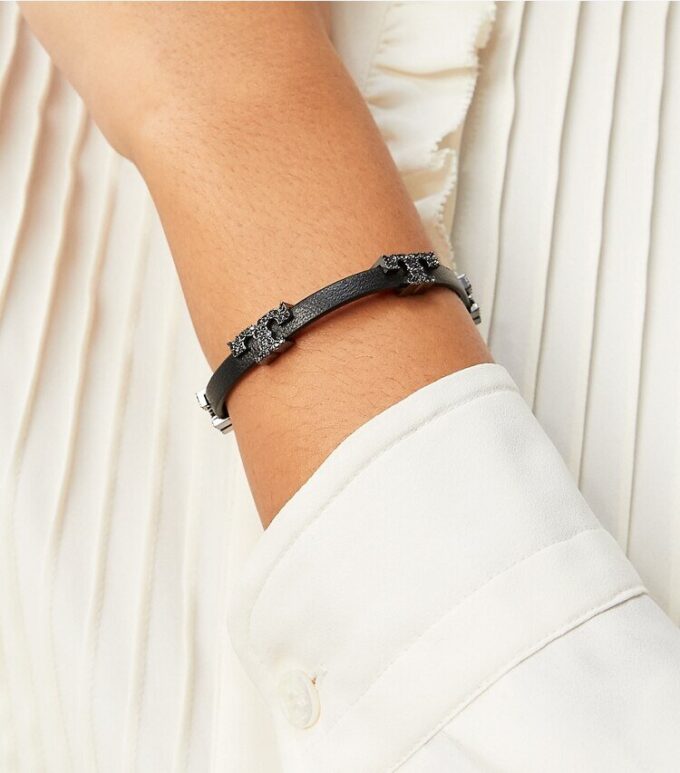 Pulsera Serif-T de una vuelta con pavé Pulsera Serif-T de una vuelta con pavé