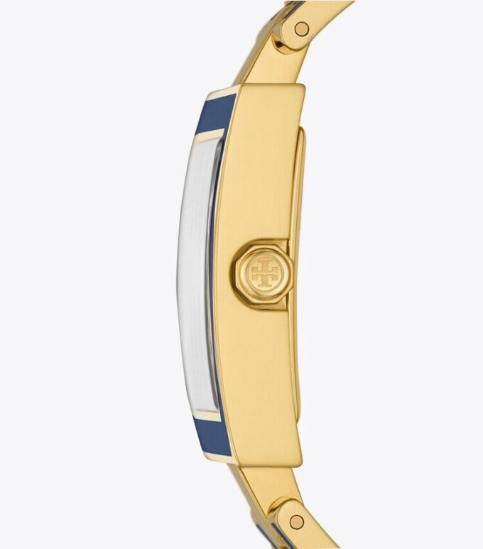 Reloj Buddy Bangle, azul marino/acero inoxidable dorado, 25 x 32 mm Reloj Buddy Bangle, azul marino/acero inoxidable dorado, 25 x 32 mm