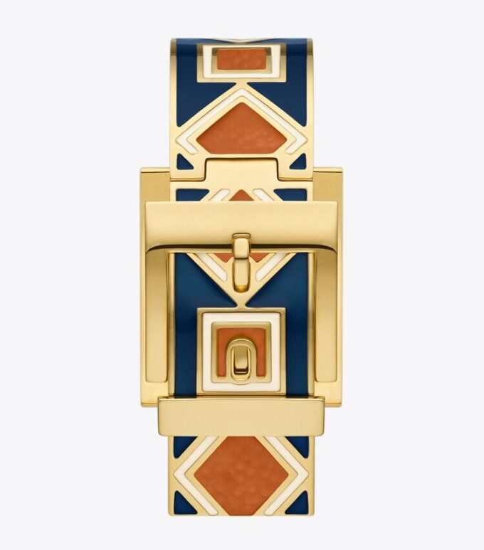 Reloj Buddy Bangle, azul marino/acero inoxidable dorado, 25 x 32 mm Reloj Buddy Bangle, azul marino/acero inoxidable dorado, 25 x 32 mm