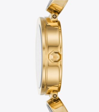 Reloj Clock, acero inoxidable dorado