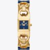 Reloj Double T Link, acero inoxidable dorado/azul marino Reloj Double T Link, acero inoxidable dorado/azul marino