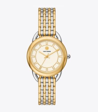 Reloj Ravello, dos tonos dorado/acero inoxidable/marfil, 32 x 40 mm