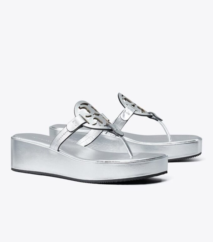 Sandalias con cuña metalizadas Miller Sandalias con cuña metalizadas Miller