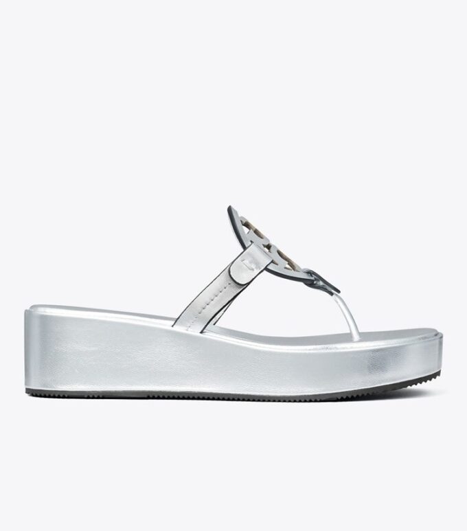 Sandalias con cuña metalizadas Miller Sandalias con cuña metalizadas Miller