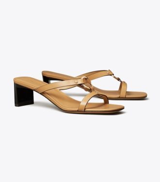 Sandalias con tacón de anilla