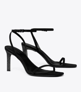 Sandalias con tacón pavé
