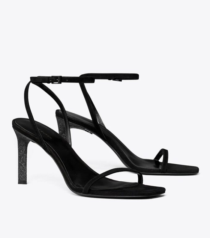 Sandalias con tacón pavé