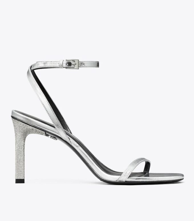 Sandalias con tacón pavé