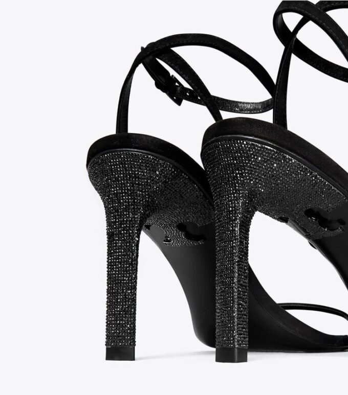 Sandalias con tacón pavé
