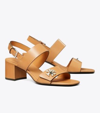 Sandalias con tacón y cierre giratorio