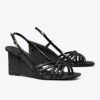 Sandalias de cuña con espardeña y tiras múltiples